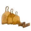 Wooden Serving & Cutting Board Set with Stand – Set of 3