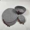 Thumbnail 4: 13-Piece Cotton Cord Placemats with Coasters & Bread Basket – Perfect for Plates, Drinks & Bread