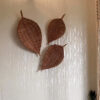 Thumbnail 3: Handwoven Mervar Wicker Tray Set Leaf-Shaped – Multipurpose Serving & Wall Decor (3 pcs)