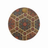 Thumbnail 2: Iranian Wooden Pocket Mirror with Rotating Lid and Hexagonal Islamic Motifs