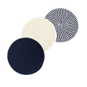 3-Piece Jute Pot Holder Set – Natural & Eco-Friendly Table Decor