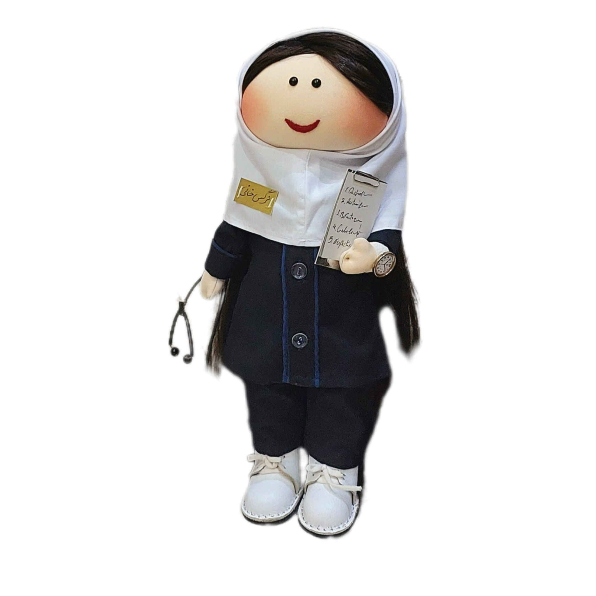 Main image of Handcrafted Rag Doll – Female Nurse in with Modest Attire | Medical-Themed for Gifting, Decor & Appreciation Events