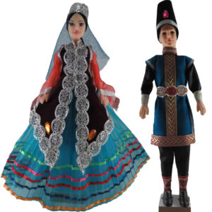 Traditional Persian Figurine Doll Set – Bride & Groom in Regional Attire | Nowruz, Yalda & Cultural Home Decor