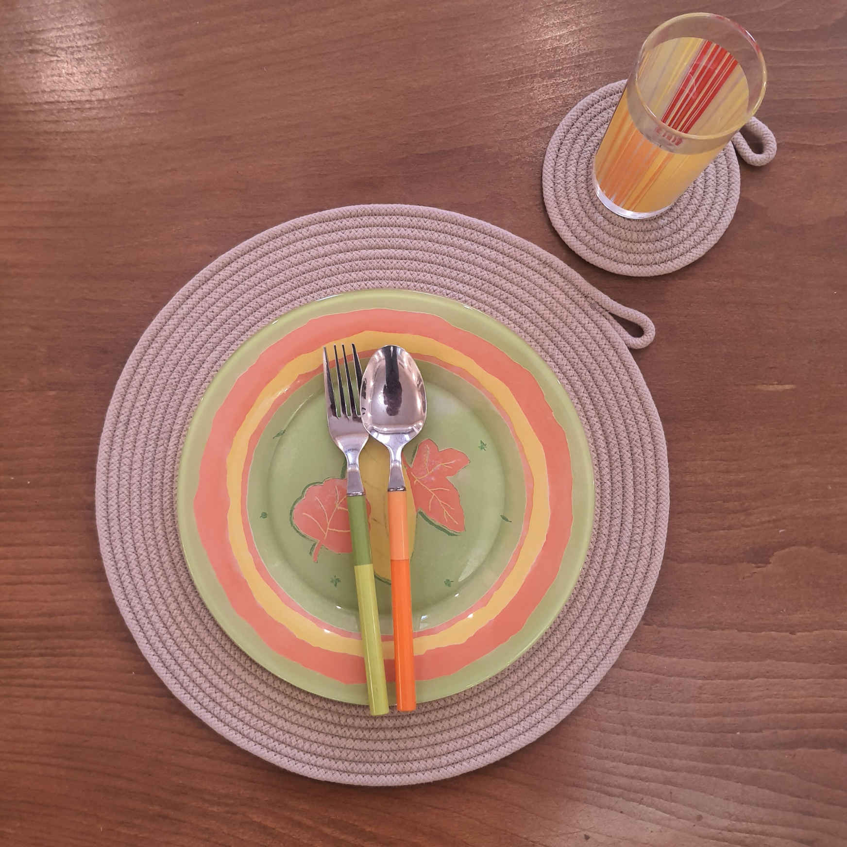 8-Piece Cotton Tableware Set – Placemats & Coasters for Everyday Dining