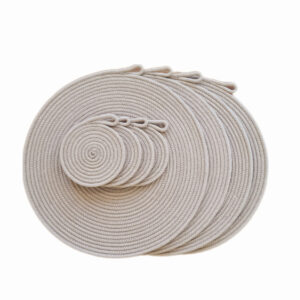 8-Piece Cotton Tableware Set – Placemats & Coasters for Everyday Dining