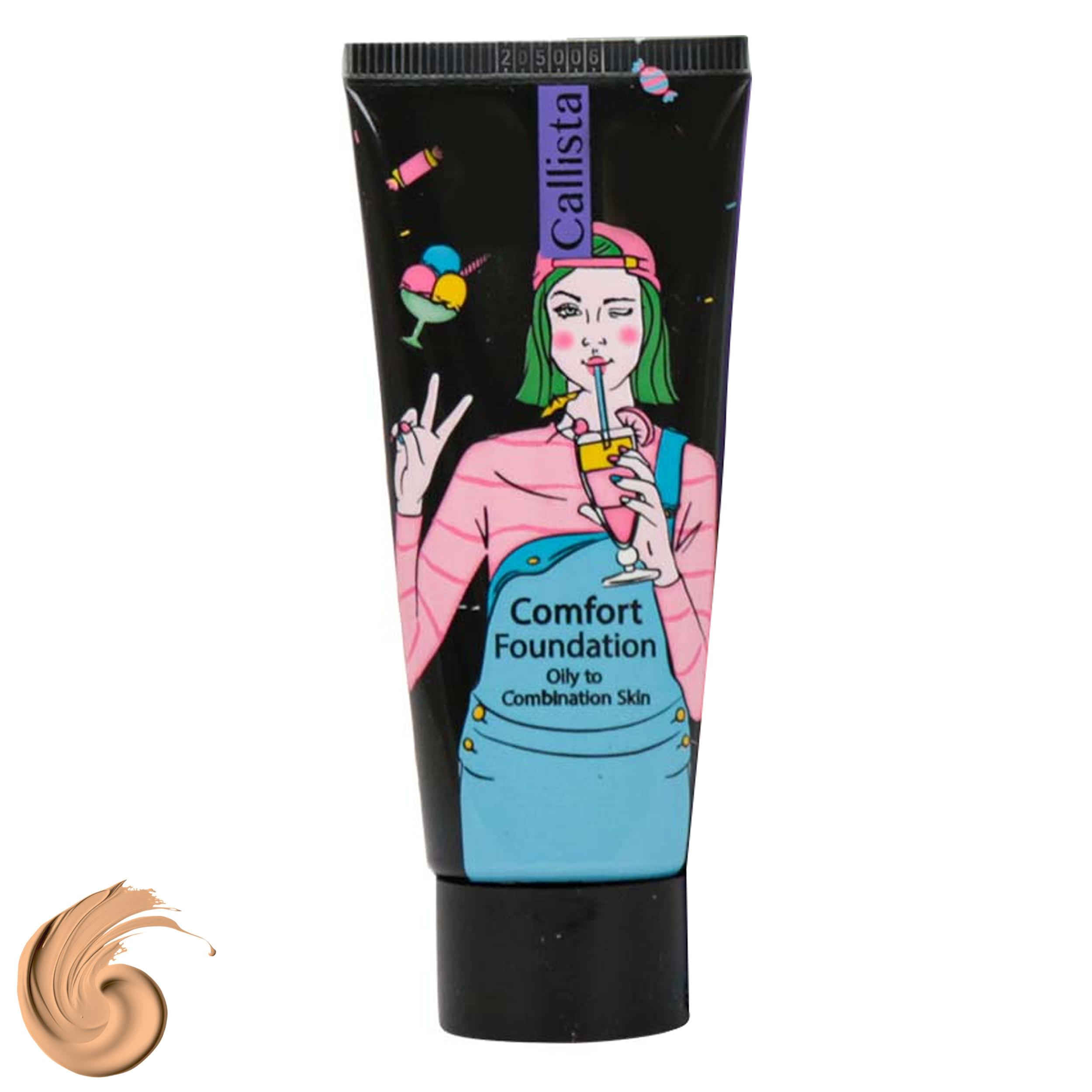 Main image of Callista Comfort Tube Liquid Cosmetic Foundation L03 - Oily to Combination Skin – 35ml