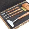 Thumbnail 4: Agate Burnisher Set with Walnut – Mulberry Handle 5 Pieces _ Ideal for Persian Tazhib Art on Paper and Jewelry