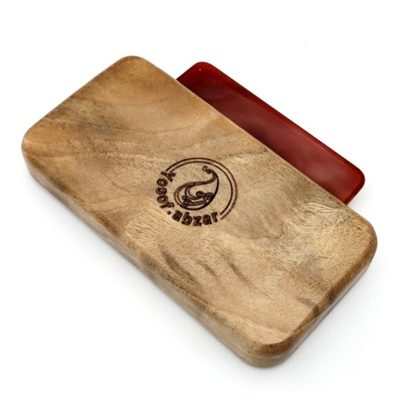 Agate Seal with Walnut Wood Handle, Perfect for Tazhib on Paper – Traditional Iranian Art (6)