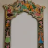 Artisan Wooden Scalloped Mirror Frame with Qajar-Inspired Painting (4)