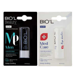 BIO’L Halal Lip Balm – Set of 2: Men Care & Care and Protect, Protective Formula