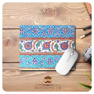 Desk Mouse Pad Featuring Traditional Iranian Slimi Art – Smooth Surface & Durable Colors