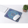 Desk Mouse Pad Traditional Persian Rug Design – Inclukdes Round Coaster, Soft Fabric Surface, Non-Slip Rubber Base