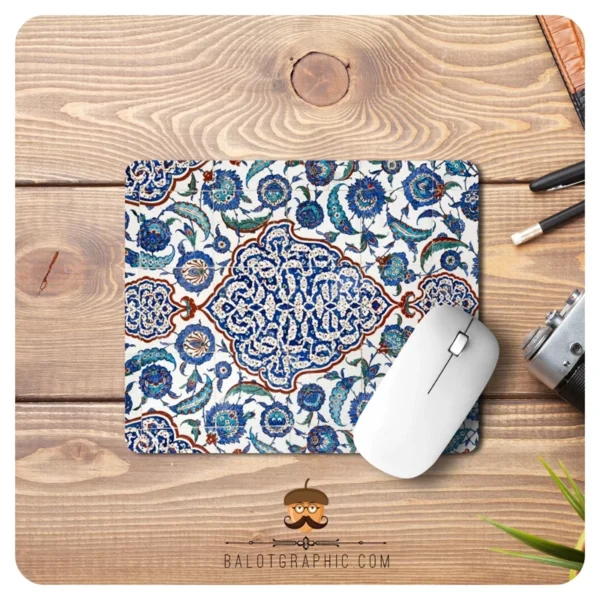 Desk Mouse Pad with Elegant Persian Slimi Design – Soft, Flexible and Non-Slip Base