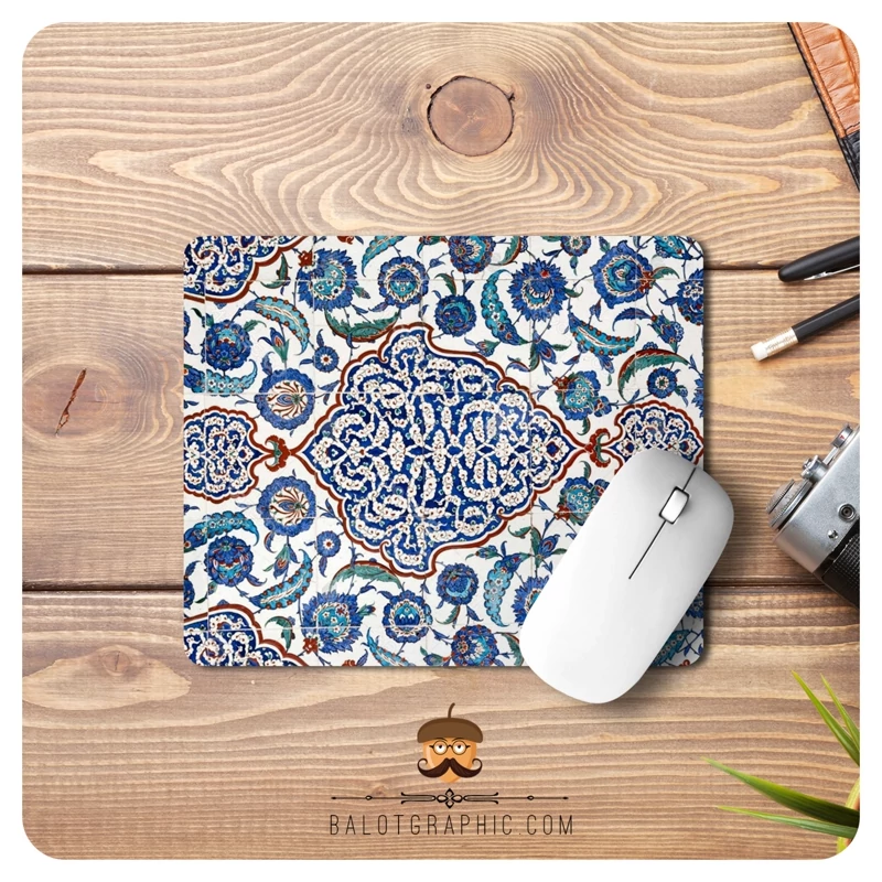 Main image of Desk Mouse Pad Featuring Traditional Iranian Slimi Art – Smooth Surface & Durable Colors