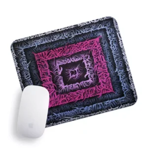 Desk Mouse Pad Iranian Calligraphy Motif – Lightweight, Non-Fading, Soft Fabric and Plastic Blend