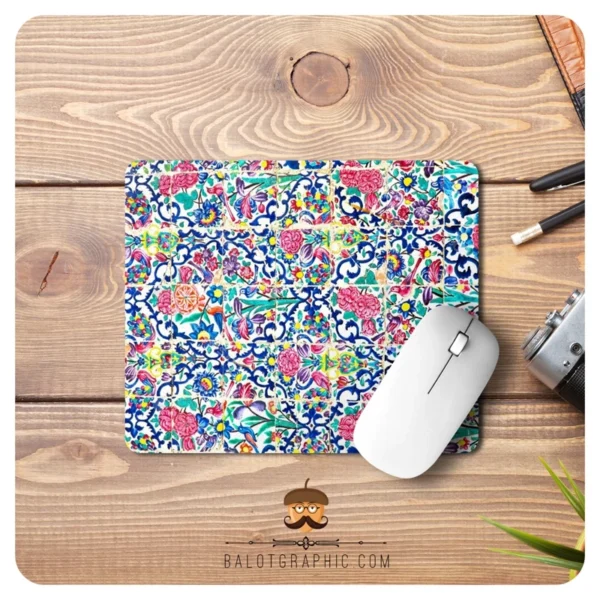 Desk Mouse Pad with Persian-Inspired Slimi Pattern – Flexible, Lightweight and Smooth Tracking