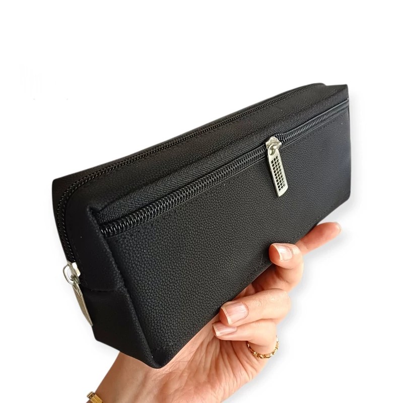 Double-Zipper Football Style School Pencil Case – High-Quality Canvas