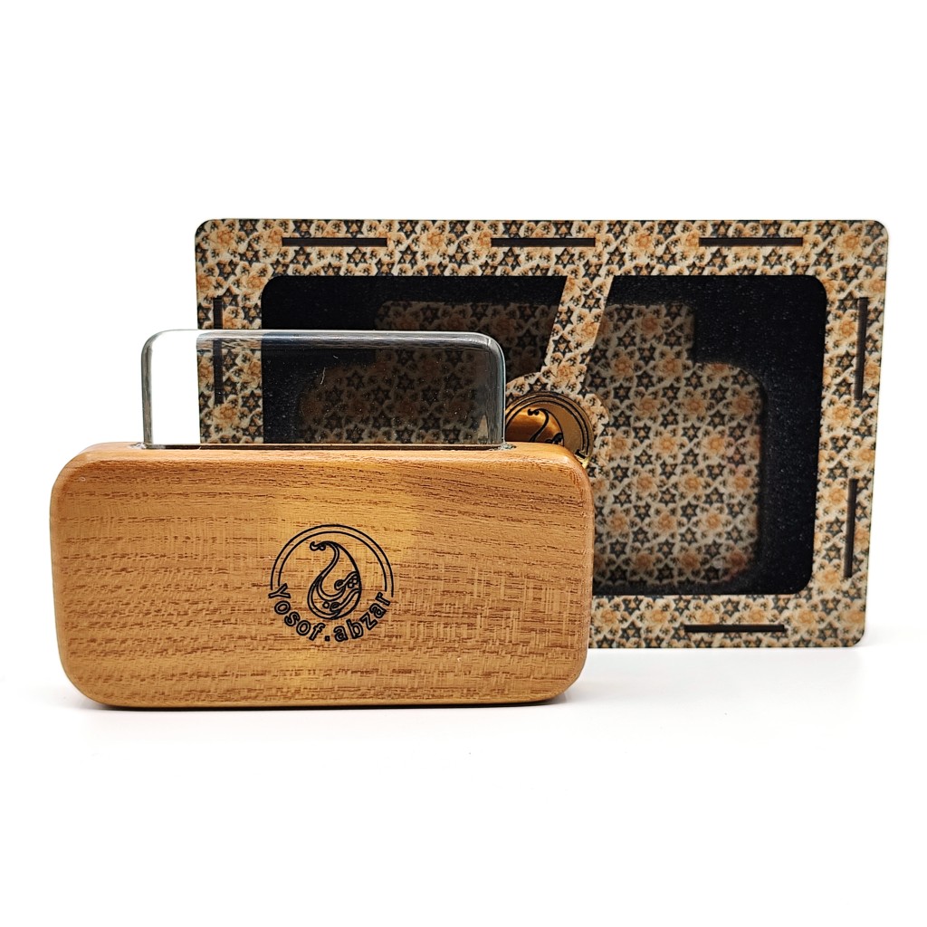 Main image of Flat Glass Burnisher with Walnut - Mulberry Wood Handle, Perfect for Persian Tazhib Art on Paper & Jewelry