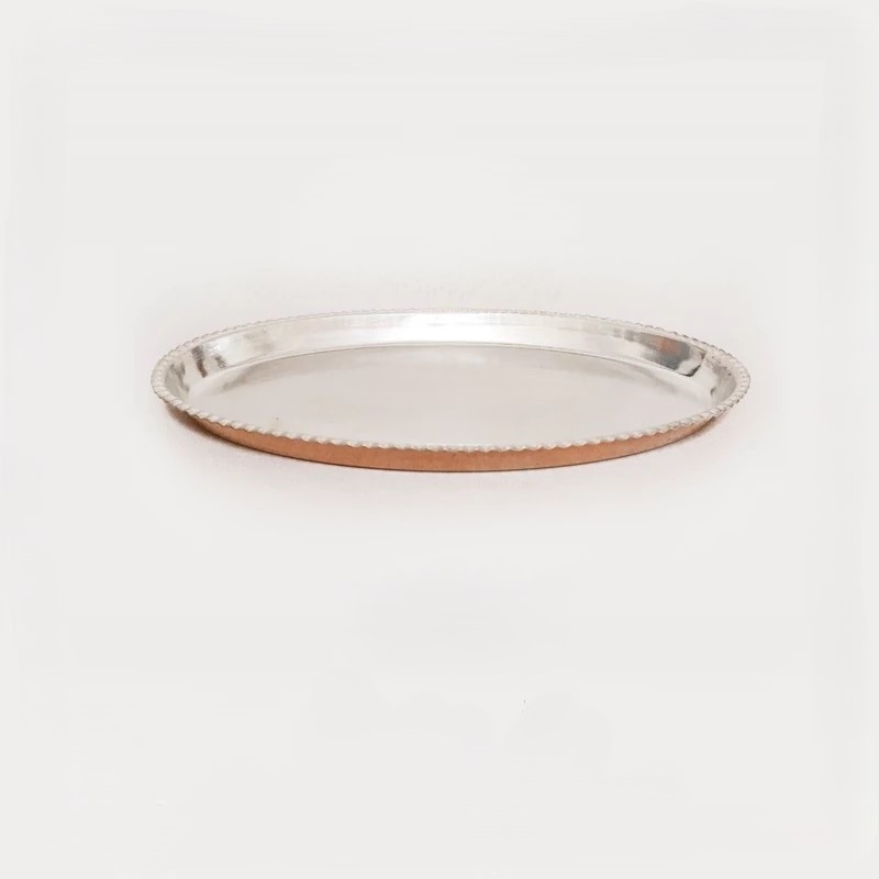 Main image of Persian Hammered Copper Serving Platter – Perfect for Rice, Kebab & More