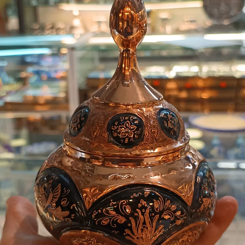 Main image of Hand-Engraved Copper Sugar Bowl – Traditional Persian Design
