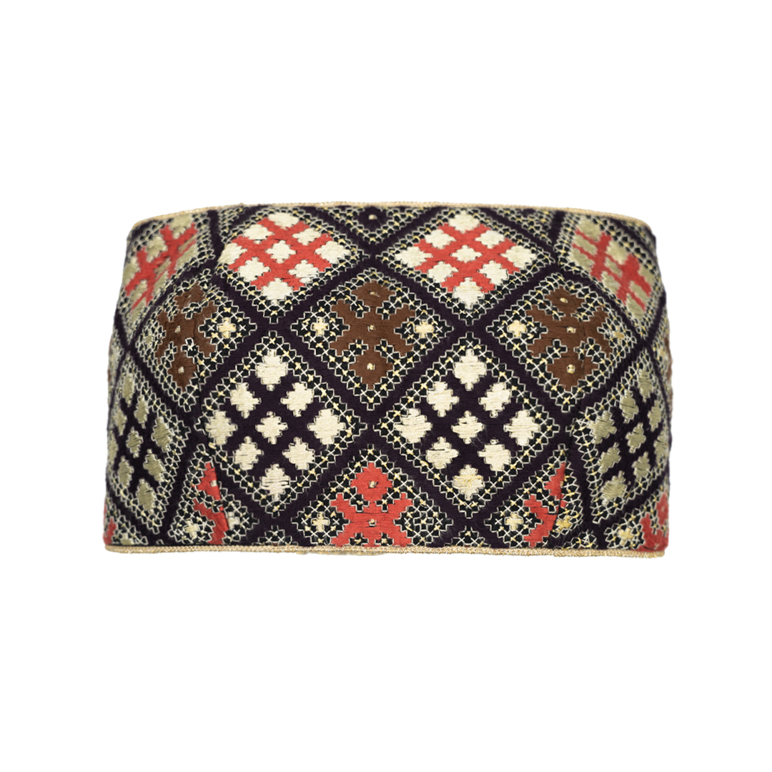 Main image of Handcrafted Persian Balochi Silk Embroidered Crop Top – Exquisite Persian Craft with Luxury Silk Detailing