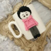 Thumbnail 2: Handmade Ceramic Mug Featuring Boy Doll – Charming Polymer Clay Design, Ideal for Everyday Drinks