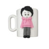 Handmade Ceramic Mug Featuring Boy Doll – Charming Polymer Clay Design, Ideal for Everyday Drinks (2)