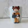 Thumbnail 2: Handmade Ceramic Mug Featuring Boy Doll – Ideal for Tea, Coffee & Cold Drinks