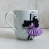 Thumbnail 4: Handmade Ceramic Mug Featuring Piano Girl – Polymer Clay Decoration, Ideal for Tea Time & Collectible Display