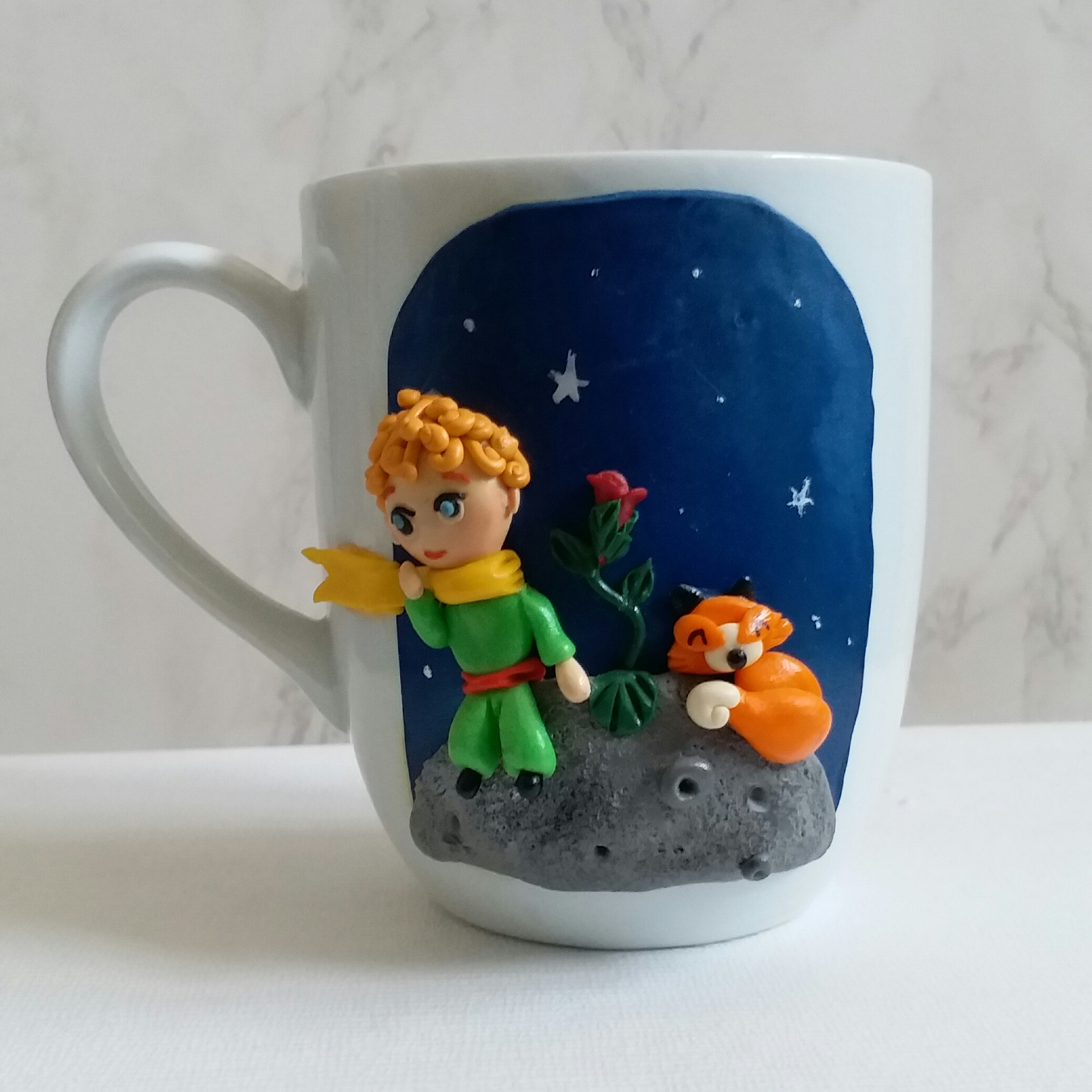 Handmade Little Prince Ceramic Mug – Ideal for Tea, Coffee & Cold Drinks
