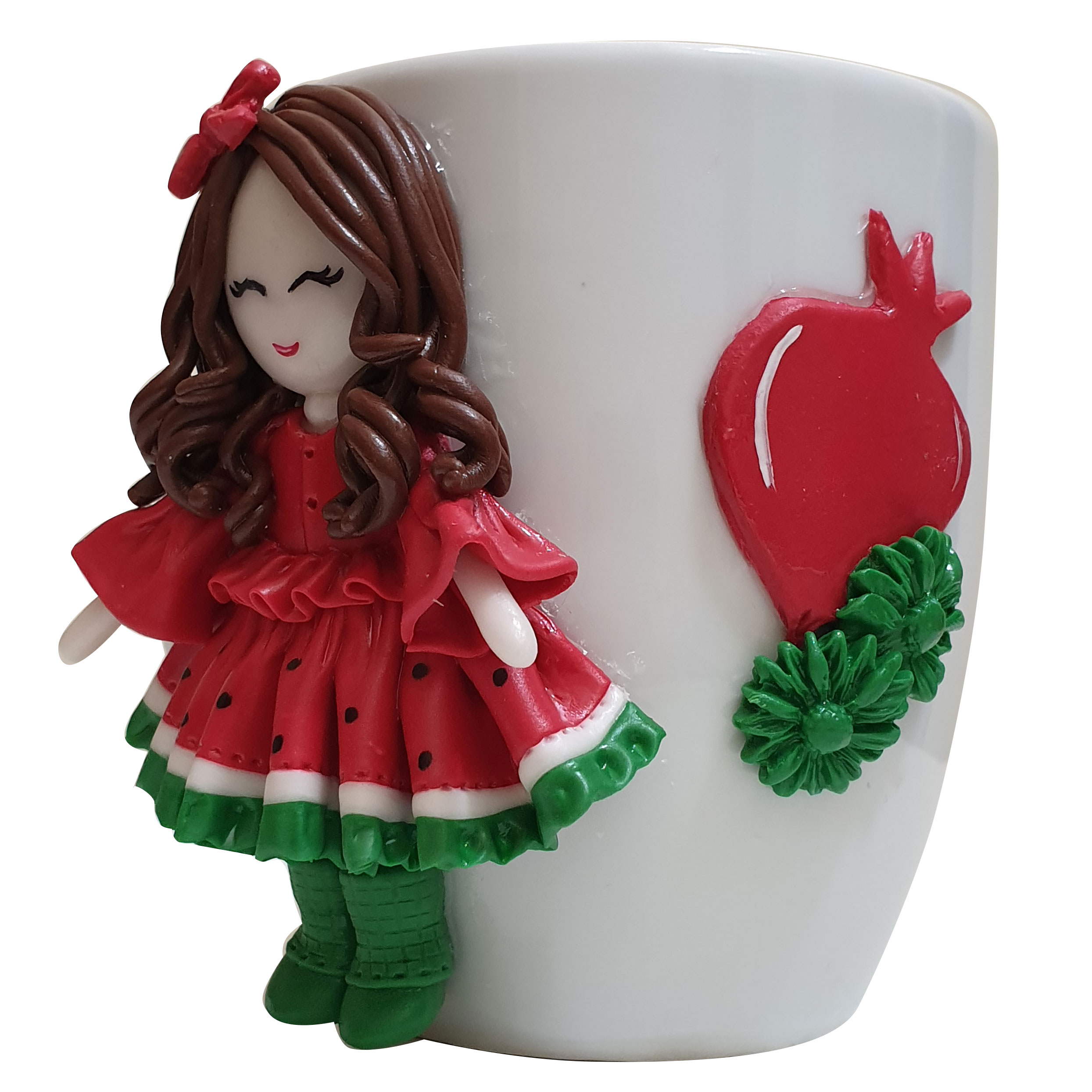 Handmade Yalda Doll Ceramic Mug – Premium Artistic Design for Hot and Cold Drinks