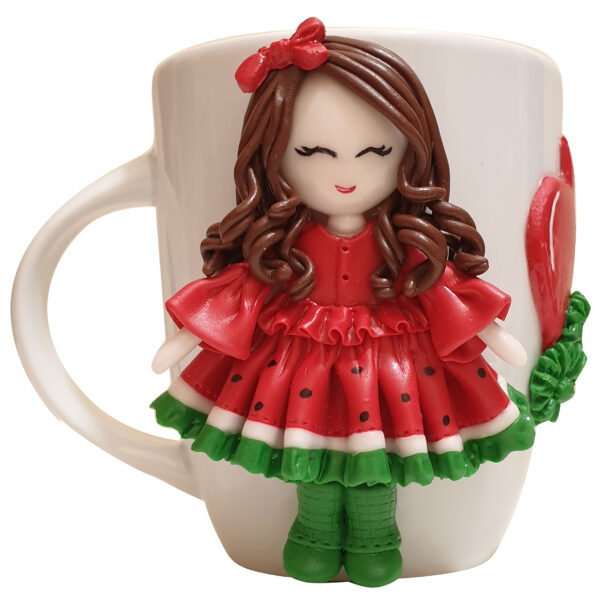 Handmade Yalda Doll Ceramic Mug – Premium Artistic Design for Hot and Cold Drinks