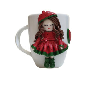 Handmade Yalda Doll Ceramic Mug – Unique Artisanal Design for Hot and Cold Drinks