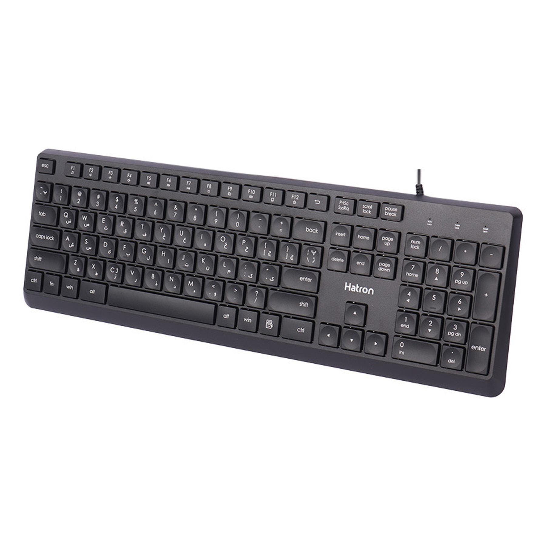 Hatron HKC215 Wired Keyboard and Mouse Combo with Persian Keycaps