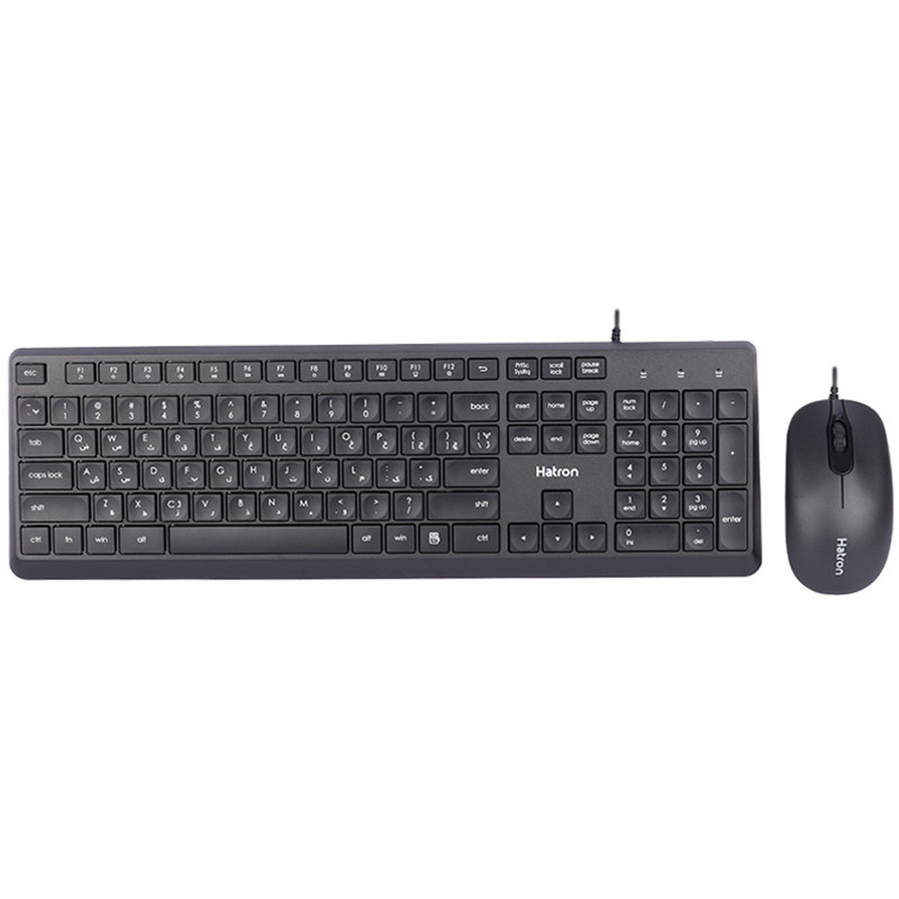 Main image of Hatron HKC215 Wired Keyboard and Mouse Combo with Persian Keycaps