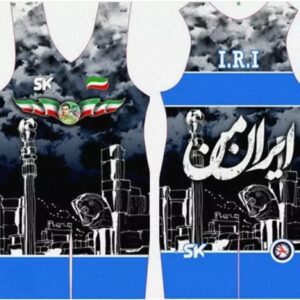 Men’s Iranian Wrestling Singlet with Persepolis Pattern – Professional Iranian Sportswear