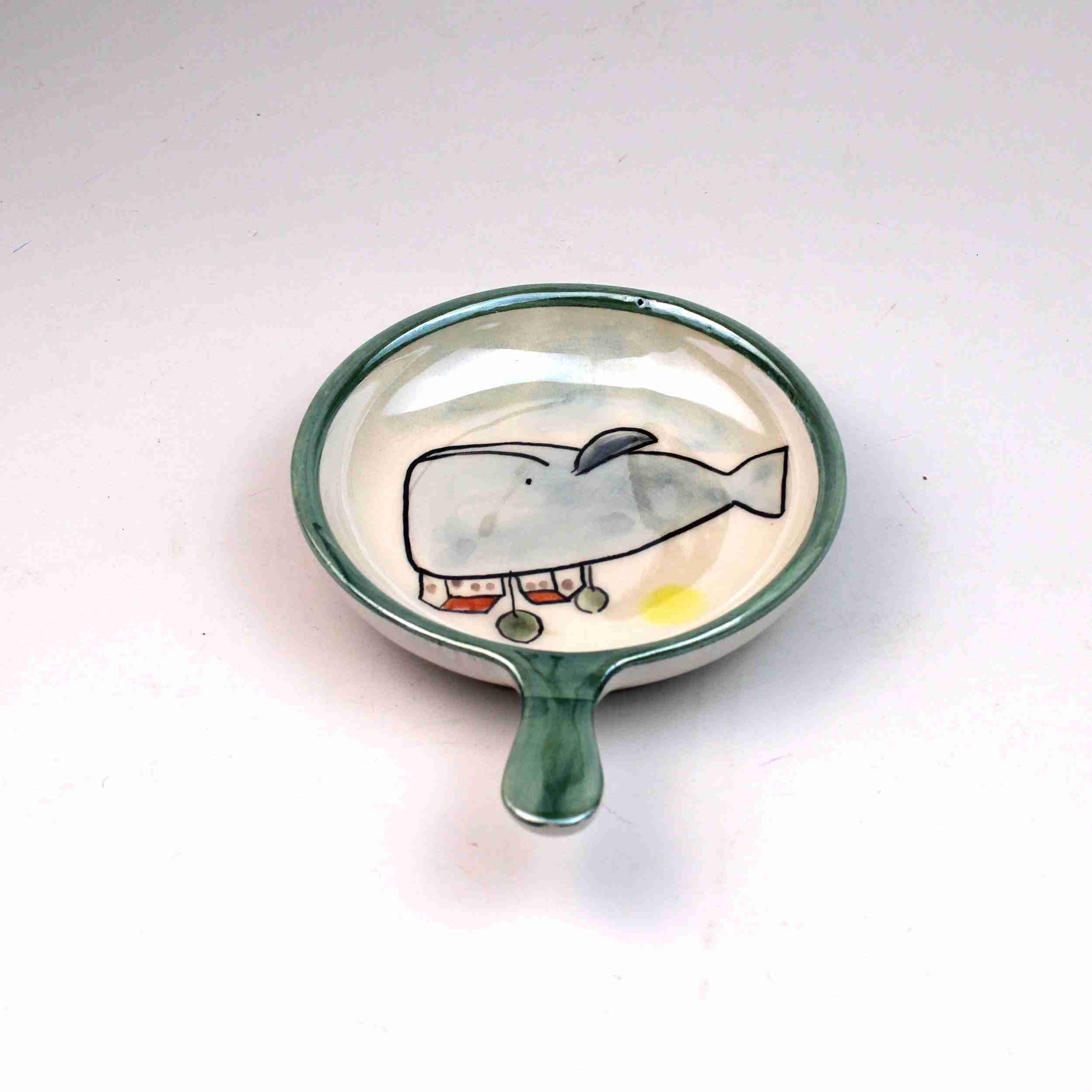 Mini Pan‑Style Ceramic Serving Dish with a Handle – Happy Whale