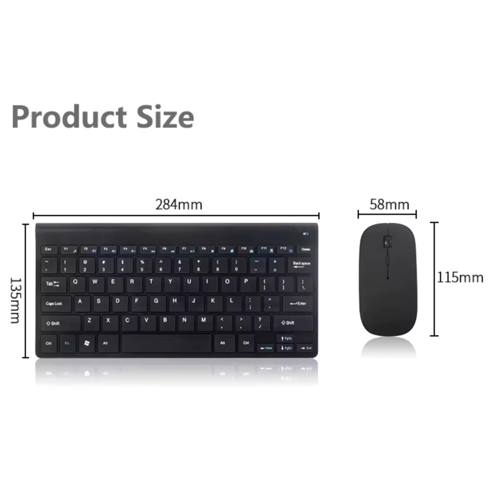 Mini Wireless Keyboard KB_201 with Mouse – Compact and Ergonomic Design, USB Connectivity