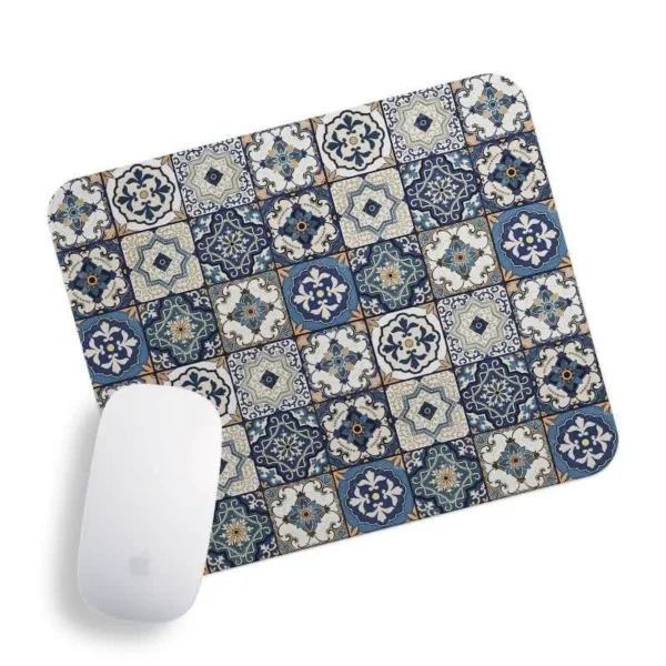 Mouse Pad with Persian Art Tile Design – Flexible, Comfortable Pad for Work and Study