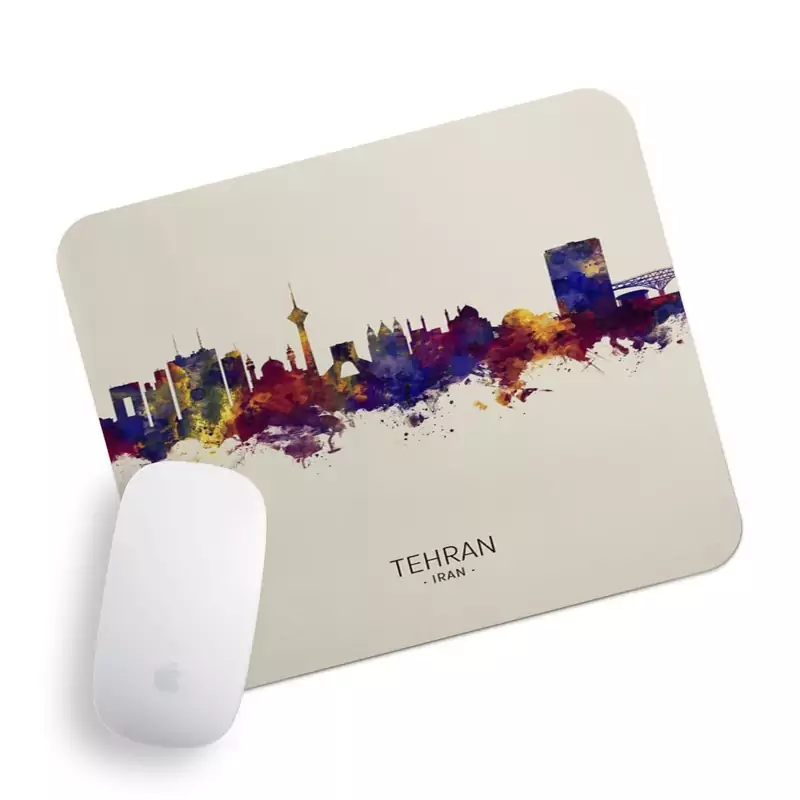 Main image of Mouse Pad with Tehran Art Pattern – Durable Fabric Layer and Soft Rubber Base