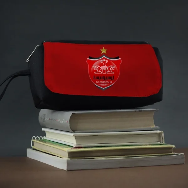 Persepolis Football Team Pencil Case – Durable Canvas with Zippered Pockets