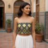Persian Balochi Embroidered Crop Top – Authentic Silk Thread, Masterpiece of Handcrafted Tradition (7)