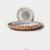 Thumbnail 3: Persian Copper Platter Set of 3 – Geometric Pattern ,Ideal for Tea & Food Serving