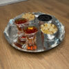 Thumbnail 3: Persian Hammered Copper Serving Tray with Floral Edge – Perfect for Tea, Meals & More