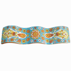 Persian Handcrafted & Hand-Painted Pottery Incense Holder – Wave Design