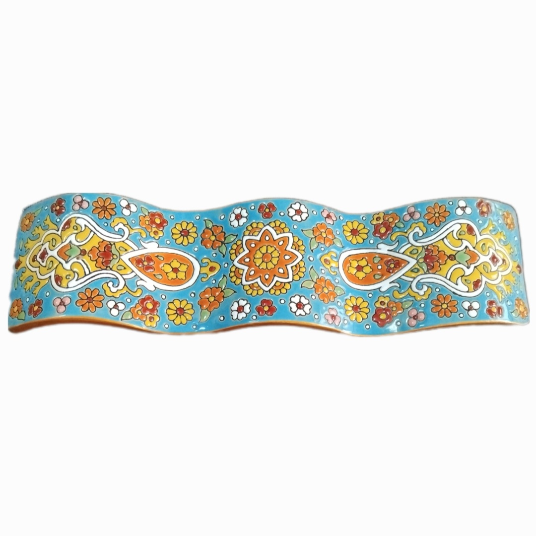 Main image of Persian Handcrafted & Hand-Painted Pottery Incense Holder – Wave Design