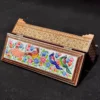 Thumbnail 3: Persian Khatam Inlaid Wooden Hinged Pencil Box – Bird and Flower Artwork, Gift Ready