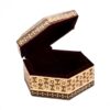 Thumbnail 3: Persian Khatam-Inlaid Wooden Jewelry Box with Bird and Flower Motifs