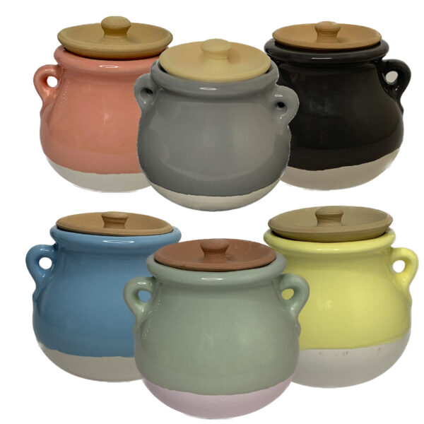 Persian Pottery Spice Jar Set – Dizi Pot Design, Ideal for Seasoning, 6-Pieces (1)