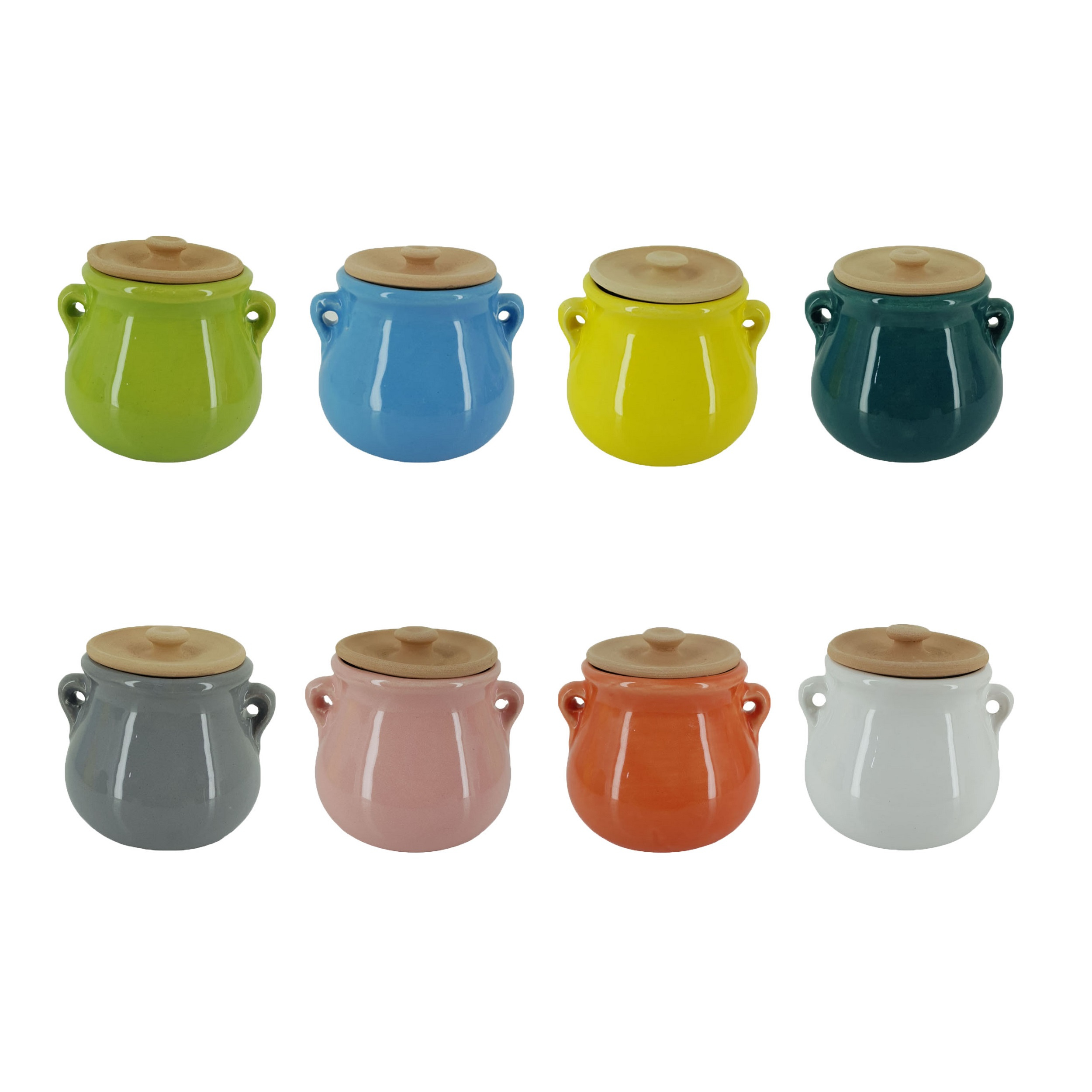 Main image of Persian Pottery Spice Jar Set – Dizi pot Design, Fun & Decorative, 8-Pieces